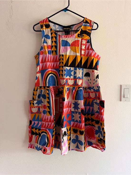 Nooworks Dresses & Skirts - Nooworks colorful bold print sleeveless tank dress